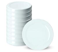 KADAX Tapa de rosca para tarros de cristal, tapa de repuesto de 38 mm, tapa de metal, tapa para tarros de conservas, botellas y tarros de cristal (blanco, 10 unidades)