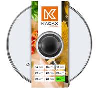 KADAX Tapa de Vidrio Transparente para Ollas, Sartenes y Cacerolas, Tapa de Cristal con Ventilación y Mango Resistente al Calor para Cocina (30 cm)