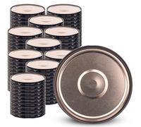 KADAX Tapas de Rosca fi 66 mm Juego de 100 Negro - Metal Twist-Off con junta hermética, tapas de repuesto reutilizables para tarros y frascos de vidrio