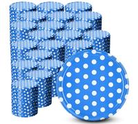 KADAX Tapas de Rosca fi 66 mm Juego de 200 Azul - Metal Twist-Off con junta hermética, tapas de repuesto reutilizables para tarros y frascos de vidrio