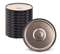 KADAX Tapas de Rosca fi 82 mm Juego de 10 Negro - Metal Twist-Off con junta hermética, tapas de repuesto reutilizables para tarros y frascos de vidrio