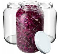 KADAX Tarros para conservas 4L, tarros de cristal, fi100 mm, paquete de 12,...