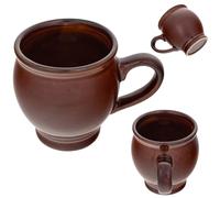 KADAX Taza de gres de 250 ml para vino caliente, taza de gres con asa, taza de cerámica, taza de té, taza de café, taza de cerámica (marrón)