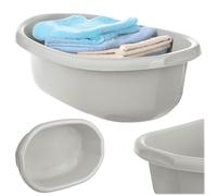 KADAX Tazón de lavado de 12 l, cuenco grande de plástico, cuenco de plástico versátil, cuenco de plástico, cuenco para baño, fregadero (blanco)