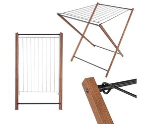 KADAX Tendedero de madera, 98 x 89 cm, plegable, para ahorrar espacio, secar ropa, toallas y ropa de cama, secadora estable