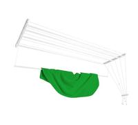 KADAX Tendedero de techo de 5 x 140 cm, ahorro de espacio, para montaje en techo, tendedero de techo de acero (blanco)