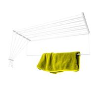 KADAX Tendedero de techo de 6 x 180 cm, ahorro de espacio, para montaje en techo, tendedero de techo de acero (blanco)