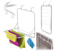 KADAX Tendedero para colgar sobre la puerta, 10m de superficie de secado, tendedero colgante de metal, tendedero plegable para ropa y toallas, soporte de secado