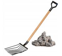 KADAX Tenedor para piedra de acero, tenedor para remolacha con mango en D, negro