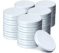 KADAX To89 - Tapas de rosca de repuesto (50 unidades, de metal, diámetro: 89 mm, compatibles con frascos de 1700 ml, con 6 dientes de click), color blanco