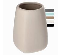 KADAX Vaso de baño, Taza de cerámica para Cepillo de Dientes, Taza de baño, Soporte para Cepillo de Dientes para baño, Almacenamiento de Pasta de Dientes, Taza de Agua, Taza esmerilada (Beige)