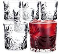 KADAX Vasos Bajos de Vidrio Transparente de 300ml, Set de Cristalería de Diseño Elegante para Whisky y Agua, Aptos para Lavavajillas (Juego de 6)