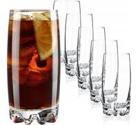 KADAX Juego de 6 vasos de agua, vasos de zumo de cristal, vasos resistentes para agua, zumo, jardín, fiesta, bebida, cerveza, vasos universales, vasos de cóctel, vasos de bebidas (Nadia, 365 ml)