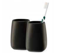 KADAX Vasos de Baño, Vasos de Cerámica para Cepillos de Dientes, Negro,...