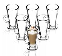 KADAX Vasos Latte Macchiato, juego de 6, 260 ml, vasos de café con asa
