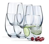 KADAX Vasos para bebidas, vasos de agua de vidrio neutro, de calcio neutro, vasos de 580 ml, copas de vino transparentes, vasos universales modernos, vasos de zumo, juego de vasos de suusana, 6