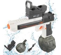 KADAYAYA Juguete Pistola de Agua Eléctrica para Niños 3 4 5 6 Años, Juguetes de Pistola Agua Automáticos, Verano Pistola Juguete Acuáticos Regalo para Niños Niñas 7 8 9 Piscinas Playa Fiesta (Negro)