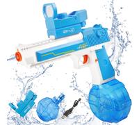 KADAYAYA Juguetes Pistola de Agua Automático, Eléctrico de Pistolas Agua Juguete para Niños 6 7 8 Años, Verano Pistola Juguetes Regalo para Niños Niñas 3 4 5 Año, Juego Rifle de Agua Aire Libre(Azul)