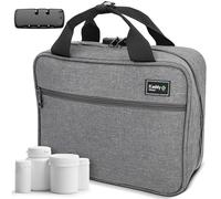 Kaddy - Organizador de píldoras grande, seguro, medicamentos, suplementos o artículos de tocador, viaje o hogar, cierre de 3 dígitos