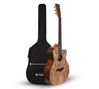 Kadence A06EQ Acoustica - Guitarra electroacústica de 40 pulgadas | Grand Auditorium Cutaway | Madera de fresno | Pastilla integrada + ecualizador de 2 bandas | Viene con bolsa | Incluye curso de