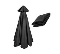 KADEUX 6 Varillas/8 Varillas 270cm/300cm Tela De Recambio para Sombrilla, Toldo De Recambio para Sombrilla De Patio/Sombrilla De Jardín/Sombrilla De Mesa, Cubierta De Sombrilla Redonda (Color : Black