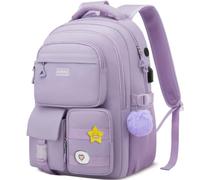 kadilong 17.3 Pulgadas Mochilas Ordenador Portatil para Mujer,Mochila Escolar Señora Impermeable con Espacio para Portátil,para Alumnas de Bachillerato y Salidas Exteriores