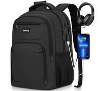 kadilong Mochila para laptop de 17.3 pulgadas para hombres, mochila antirrobo resistente con puerto de carga USB, resistente al agua, bolsa de computadora universitaria, bolsa de libros, regalo para