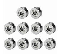 Kadimendium 10 Uds V Rodamiento de Ranura V624ZZ V Polea de Rodamiento de Bolas Mini Ruedas de Núcleo para Sistema de Movimiento Lineal de Vía Férrea 4x13x6mm