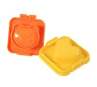 Kadimendium 6 Unids/set Huevos de Dibujos Animados Molde Molde Pan Cocinar Herramientas de Bricolaje para Niños, Colores Preciosos, Conejo Oso Coche Estrella Amor Corazón, Plástico PP de Grado
