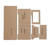 Kadimendium Conjunto de Plantillas de Billetera Leathercraft, Patrón de Billetera Corta de Acrílico para Artesanía de Cuero