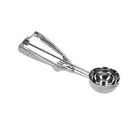 Kadimendium Cuchara de Helado Duradera de Acero Inoxidable para Suministros para el Hogar,Resorte de Uniforme para Medir Galletas y Masa,Cuchara de Helado Plateada (L)