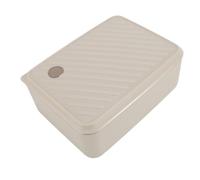 Kadimendium de Acero Inoxidable 304, Contenedor de Almacenamiento de Alimentos Sellado de Gran Capacidad, Fácil Mantenimiento para Uso Doméstico, 7,5 X 5, X 3,1 Pulgadas (Beige)