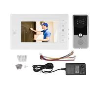 Kadimendium de Videoporterode Videoportero Inteligente con Cable HD de 7 Pulgadas en Colorde Timbre de Videoportero con Monitor para Edificio de Villas (Enchufe Europeo)