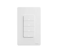 Kadimendium Interruptor de Vidrio Inteligente WiFi Interruptor de Luz de Control Remoto para una Administración Eficiente del Hogar Adecuado para Propietarios de Viviendas Inteligentes Blanco (4 vías)