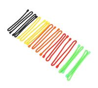 Kadimendium Juego de 10 Bridas de Silicona Reutilizables con 5 Mm de Diámetro para un Agrupamiento Resistente Brida de Cable de Silicona de 18 Pulgadas para Gestión de Cables Rojo Naranja Amarillo