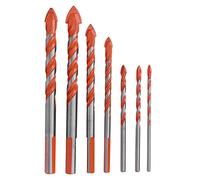 Kadimendium Juego de Brocas para Azulejos HSS, 7 Uds., para Vidrio, Cerámica, Plástico, Madera con Caja de Almacenamiento, 3, 4, 5, 6, 8, 10, 12mm