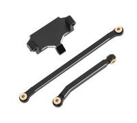 Kadimendium Juego de Enlaces de Dirección con Soporte Servo para Coche HOBBYPLUS 1/18 4WD CP18P RC, Aleación de Aluminio Duradera, Fácil Instalación, Control Mejorado, 2 Unidades (Negro)