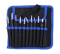 Kadimendium Juego de Pinzas de Precisión de 11 Piezas, Kit de Pinzas Artesanales Antiestáticas de Acero Inoxidable con Bolsa de Lona para Mantenimiento Digital, Reparación (bolsa de lona set