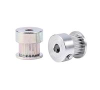 Kadimendium Kit de Polea de Dientes de Engranaje de Aleación de Aluminio con Acabado Suave, 20 Dientes para Impresora 3D, Rueda de Distribución para Correa de 6 Mm 2GT con 2 Rodamientos, 2 Piezas