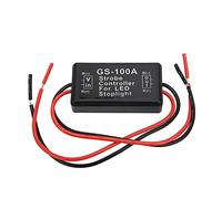Kadimendium Luces de freno Controlador estroboscópico Módulo de control de flash LED de plástico GS-100A 12-24VDC para cualquier automóvil de 12V motocicletas
