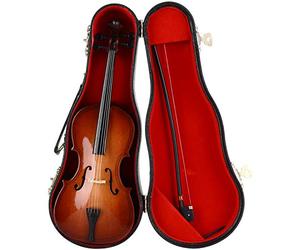 Kadimendium Mini modelo de violonchelo, modelo de violonchelo instrumento musical ornamento exquisito 23cm/9.1in para hombre para regalos adornos para regalo delicado