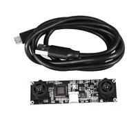 Kadimendium Módulo de Cámara USB3.0, 720P 69°, Reconstrucción 3D sin Distorsión, Cámara de Alcance VR, Placa de Cámara Web con Cable de Prueba de 1 Metro