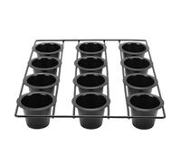 Kadimendium Molde para Hornear Muffins de 12 Tazas de Acero Al Carbono, Diseño Antiadherente para Panaderos Caseros, Ideal para una Fácil Liberación y una Limpieza Rápida