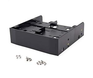Kadimendium MR-8802 Soporte Resistente de 5,25 a 2,5 3, con Deflector para 2, HDD SSD 3, HDD Kit de Montaje Ideal para Tech Geeks Negro