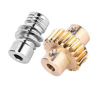 Kadimendium Robusto Juego de Ruedas y Engranaje Helicoidal 10:1 para Robótica Industrial, Tornillo sin Fin de Metal y Rueda de Bronce para un Rendimiento Mejorado, Adecuado para Aplicaciones de