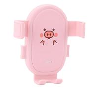 Kadimendium Soporte para Teléfono de Ciclismo Que Absorbe los Golpes para una Conducción Segura, Compatible con Motocicletas, Scooters, Dibujos Animados, Cerdo Rosa