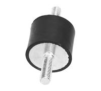 Kadimendium Soportes de Goma Amortiguación de Vibraciones Silentblock Coche Barco Bobinas para Compresores de Aire Motores Diésel Motores de Gasolina Bombas de Agua 4 Piezas Negro + Plata, VV20*10