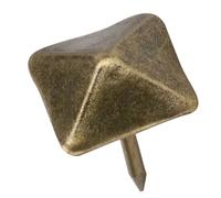 Kadimendium Tapicería Puerta Clavo Decorativo Retro Cian Bronce Hierro Artesanía Accesorios para Sofás y Puertas 50 Piezas (Longitud lateral 14 mm*Longitud total 20 mm)