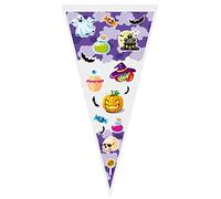 KADISA BOLSA CONO CELOFAN 20X40CM HALLOWEEN 100U PARA CELEBRACIONES, DETALLES, REGALOS, FIESTAS, MESAS DULCES, PASTELERÍA
