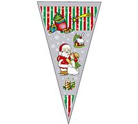 KADISA BOLSA CONO CELOFAN 20X40CM PAPA NOEL 100U PARA CELEBRACIONES, CUMPLEAÑOS, BODAS, COMUNIONES, DETALLES, REGALOS, FIESTAS, MESAS DULCES, PASTELERÍA